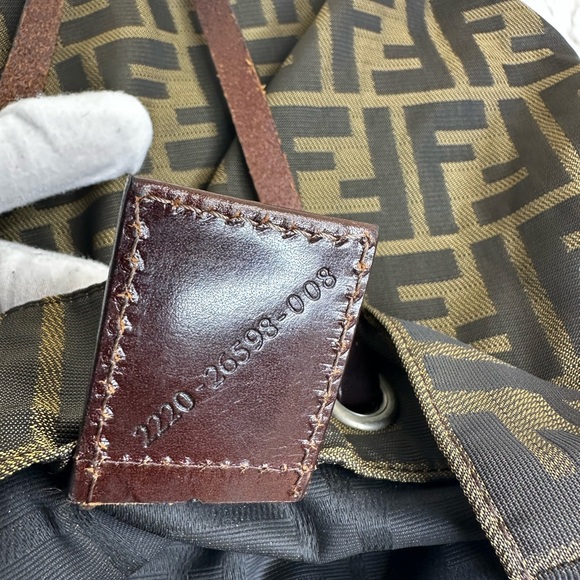 Fendi Black and Brown Small Tote Bag with Iconic Monogram - Picture 10 of 10